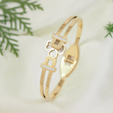 Stainless Steel Floral Kada